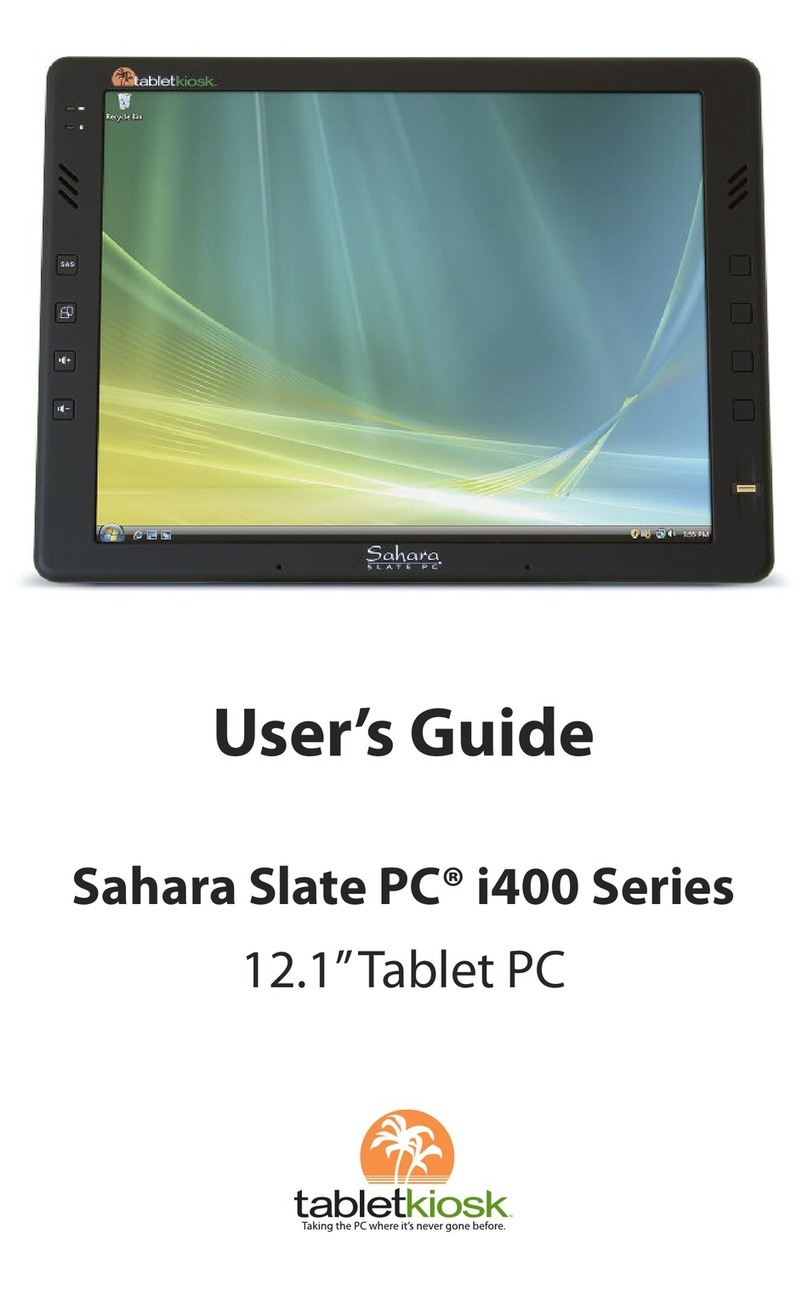 TabletKiosk Sahara Slate PC i400 Series user guide