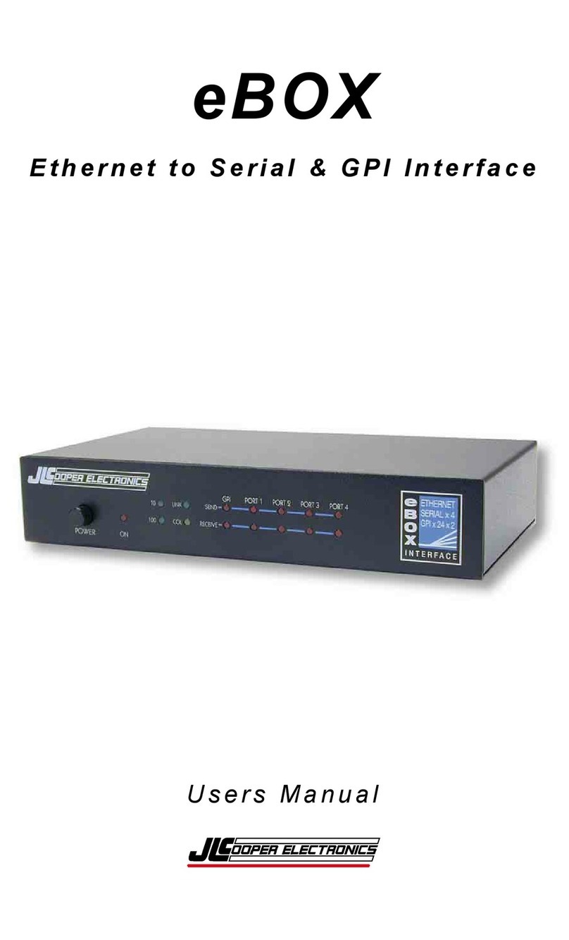 JLCooper Electronics eBOX user manual