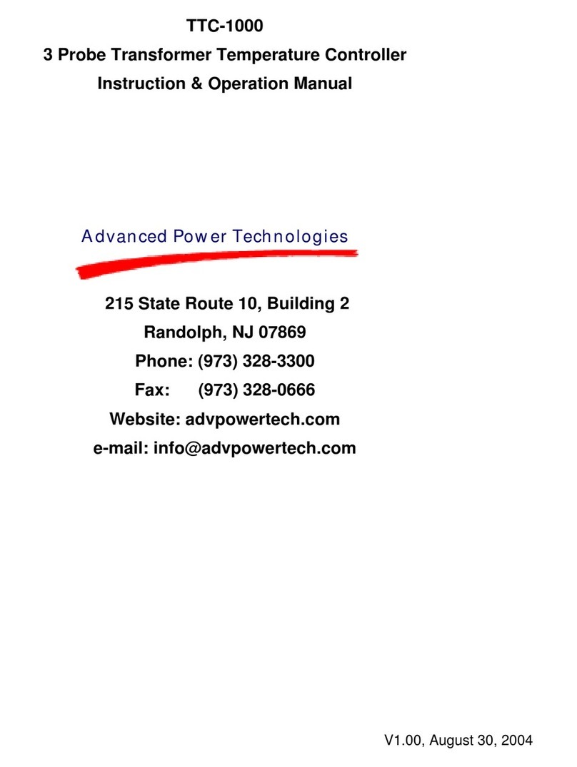 Advanced Power technologies TTC-1000 instruction & operation manual