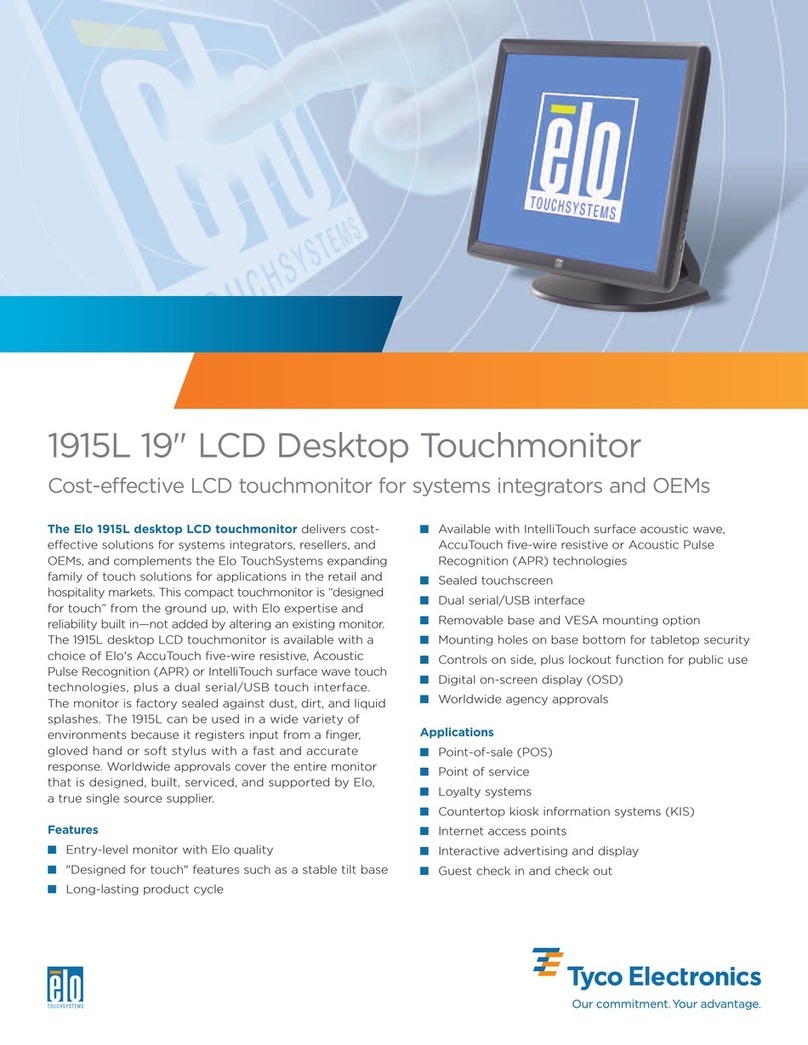 Elo TouchSystems 1915L User manual Elo TouchSystems 1915L User manual
