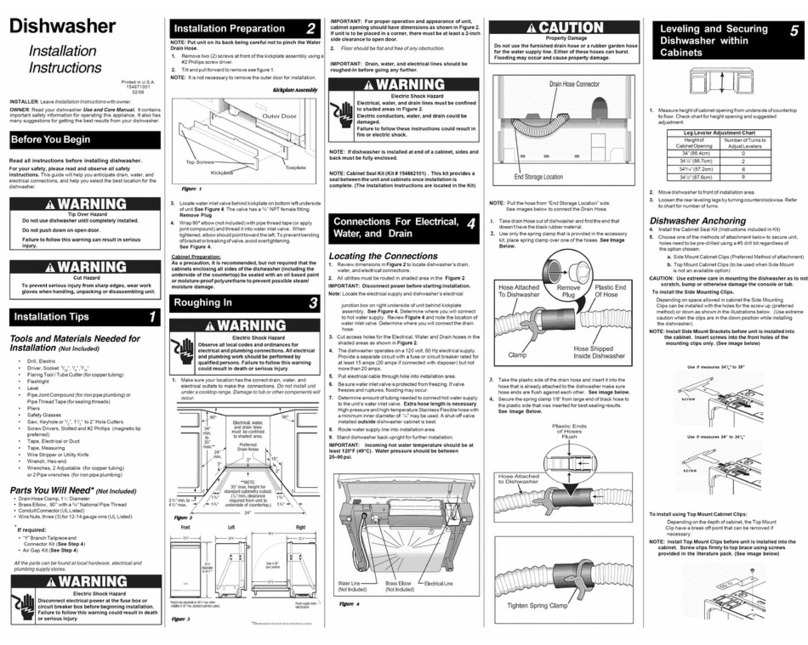 Electrolux EWDW6505GB1C installation instructions
