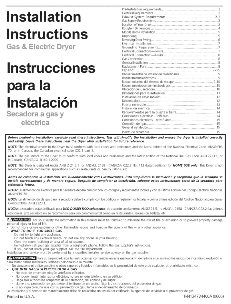 Electrolux SAGQ7000FS0 User manual
