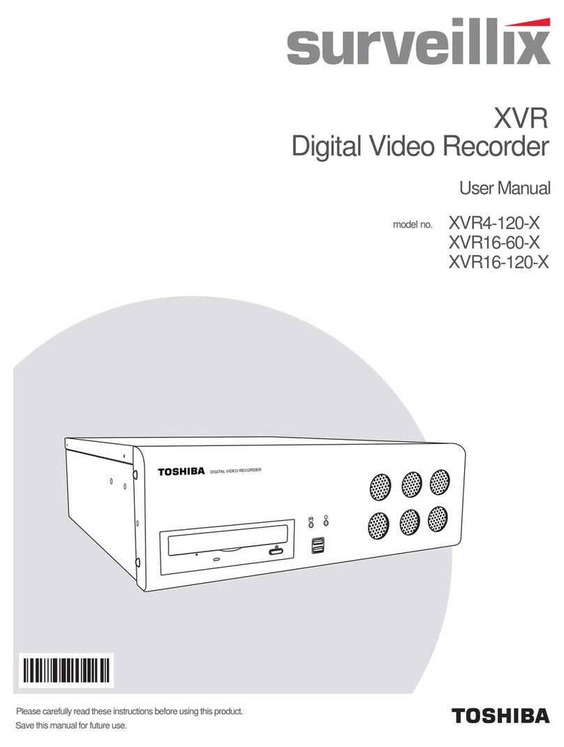 Toshiba Surveillix XVR4-120-X User manual
