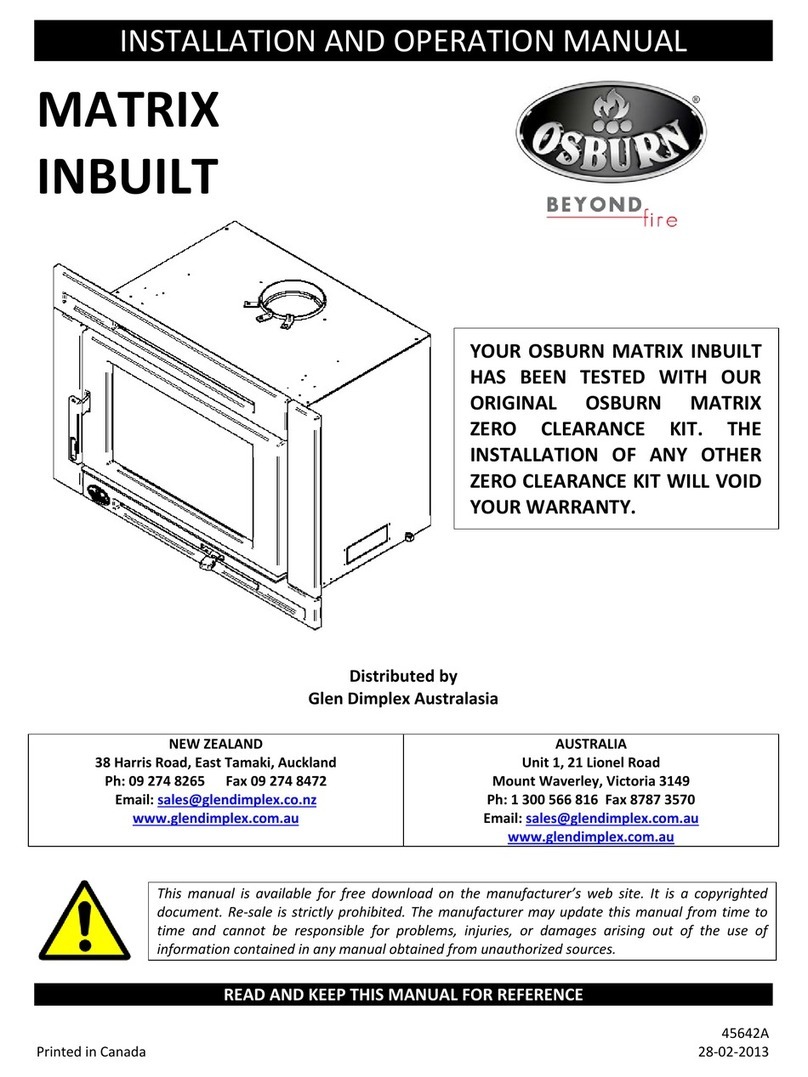 Osburn MATRIX INBUILT Installation and operation manual