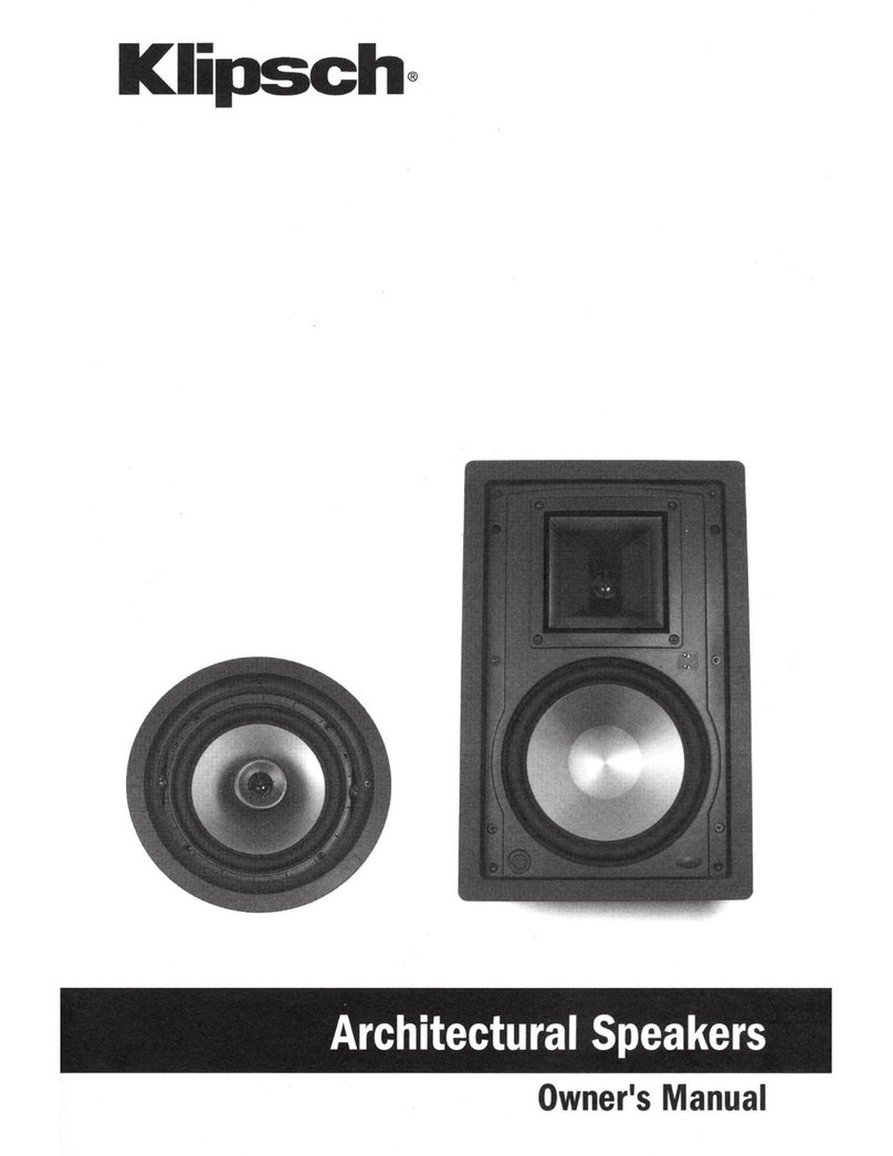 Klipsch 2000 Series owner's manual