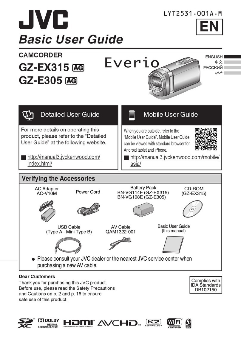 JVC Everio GZ-EX315 Operating and maintenance manual