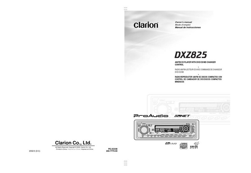 Clarion Addzest DXZ825 User manual