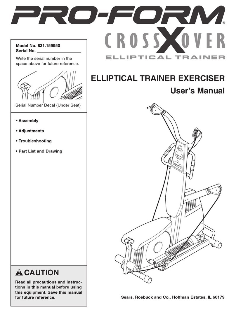 Pro-Form Crossxover User manual