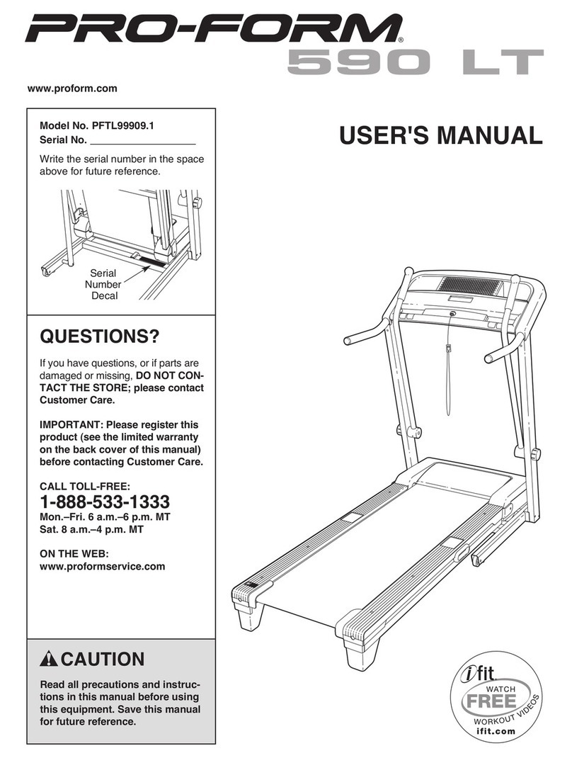 Pro-Form CROSSWALK 590 LT User manual