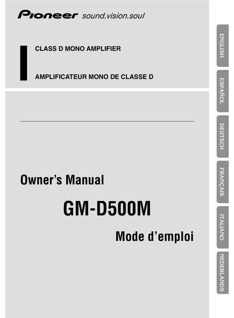 Pioneer GM-D500M owner's manual
