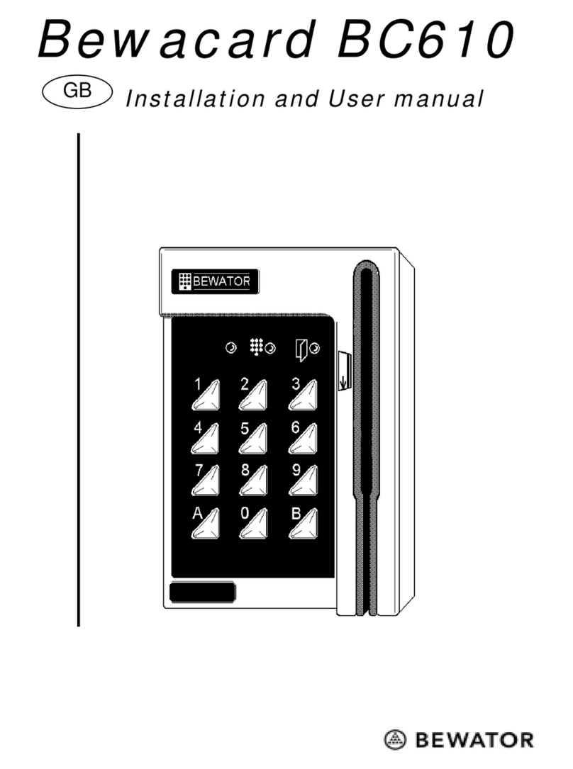 Bewator Bewacard BC610 Installation and user manual