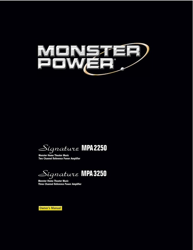 Monster Power MPA 2250 owner's manual