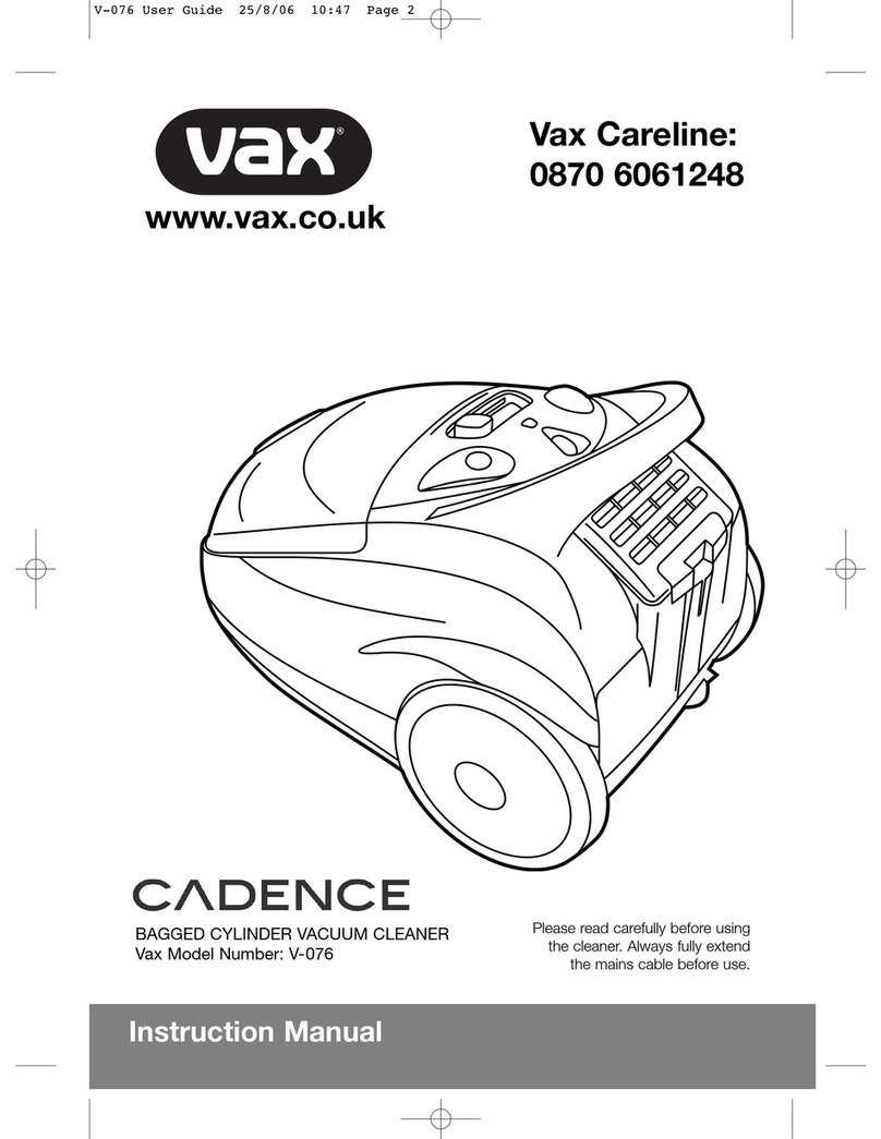 Vax Cadence V-076 User manual Vax Cadence V-076 User manual