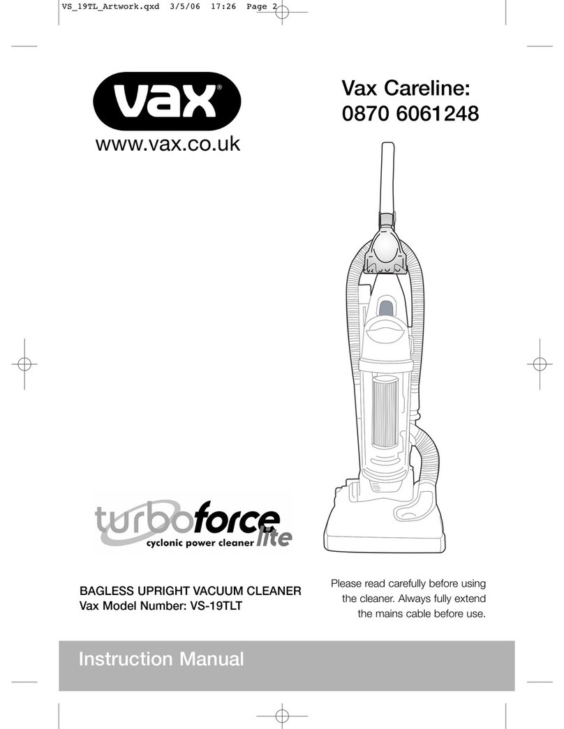 Vax Turbo Force Lite VS-19TLT instruction manual