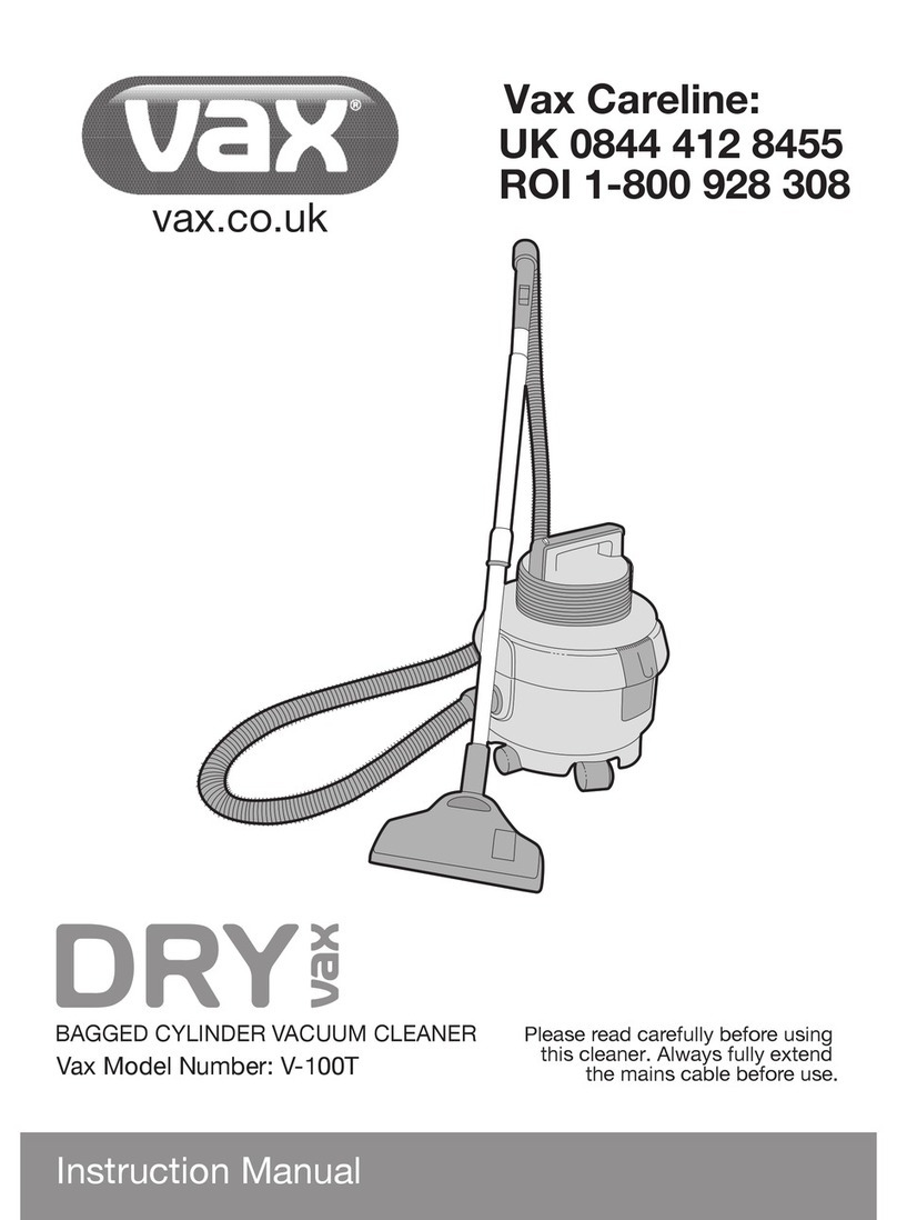 Vax V-100T instruction manual