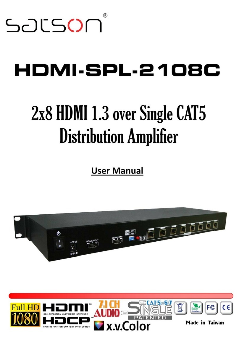 Satson HDMI-SPL-2108C user manual