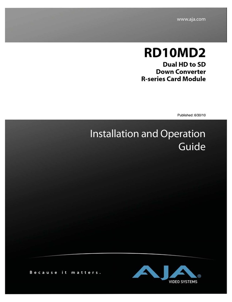 AJA RD10MD2 Installation and operation guide