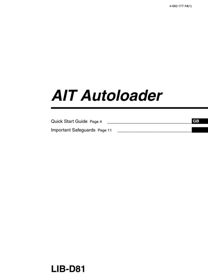 Sony StorStation LIB-D81 Operator's manual