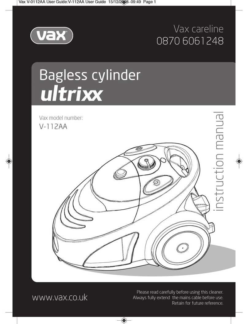 Vax V-112AA User manual