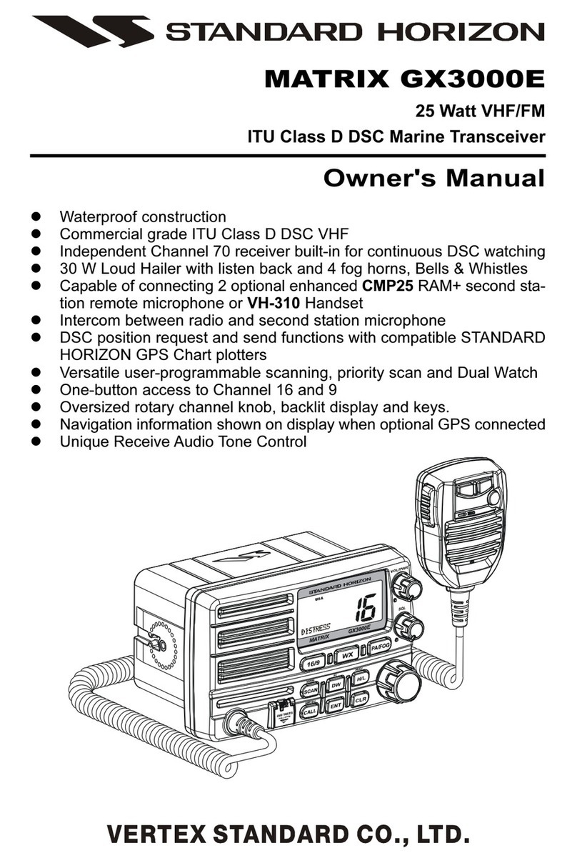Standard Horizon Matrix GX3000E User manual