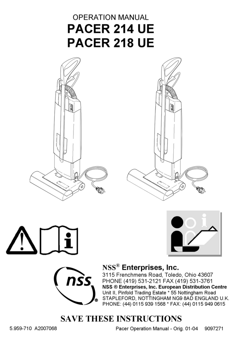 NSS Enterprises PACER 214 UE Operation manual