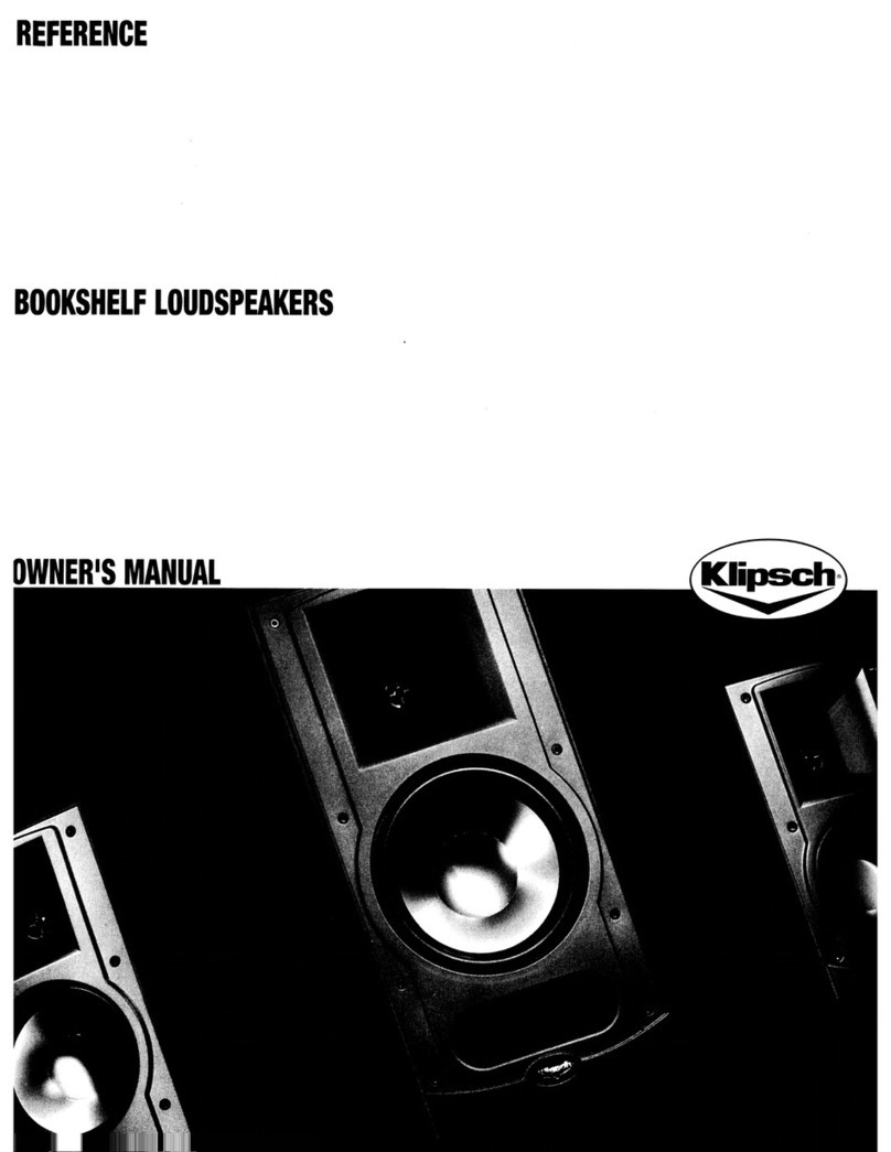Klipsch Reference series owner's manual