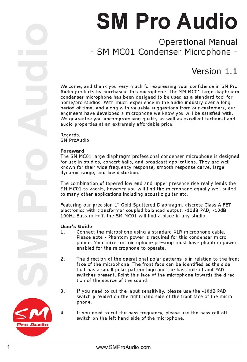 SM Pro Audio SM MC01 Operational manual
