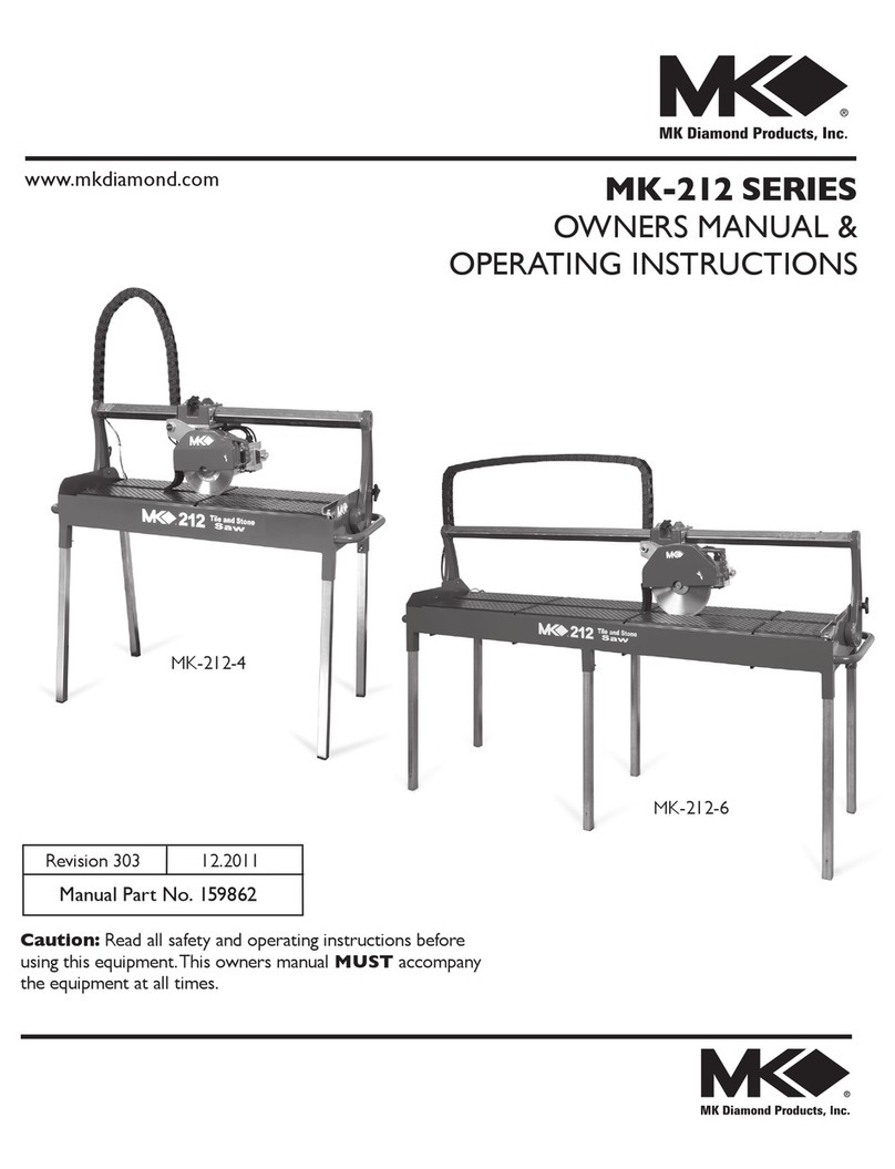 MK Diamond Products MK-212 Series Owner's manual & operating instructions MK Diamond Products MK-212 Series Owner's manual & operating instructions