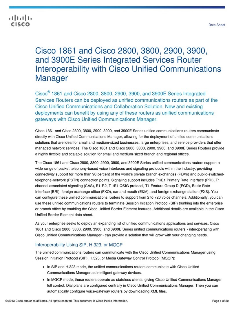 Cisco 1861 Series datasheet
