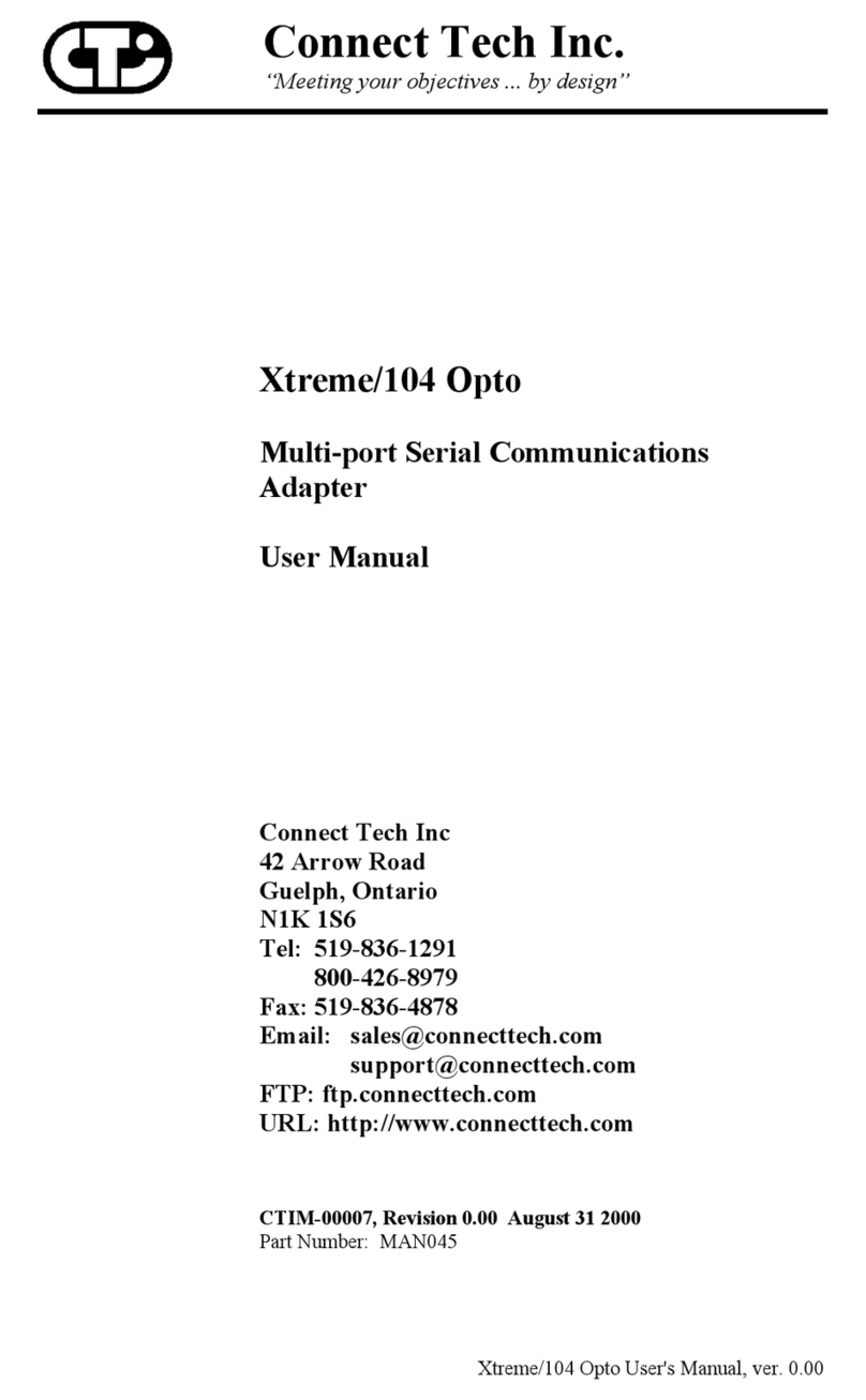 Connect Tech Xtreme 104 Opto User manual