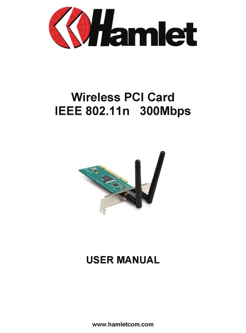 Hamlet Wireless PCI Card IEEE 802.11n 300Mbps User manual