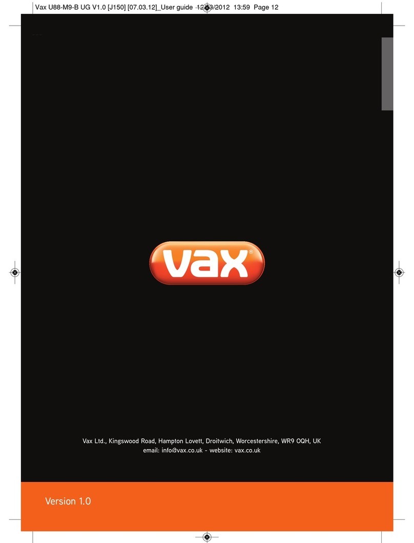 Vax Mach 9 User manual Vax Mach 9 User manual