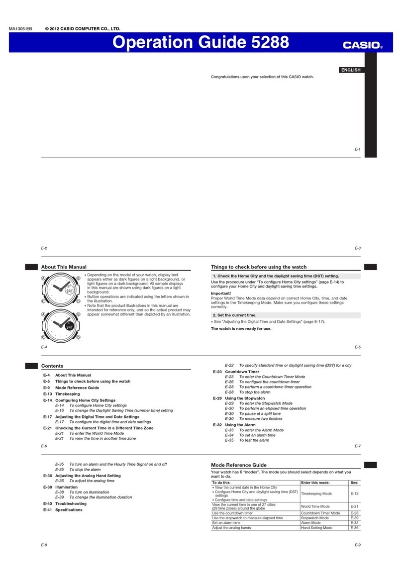Casio 5288 User manual