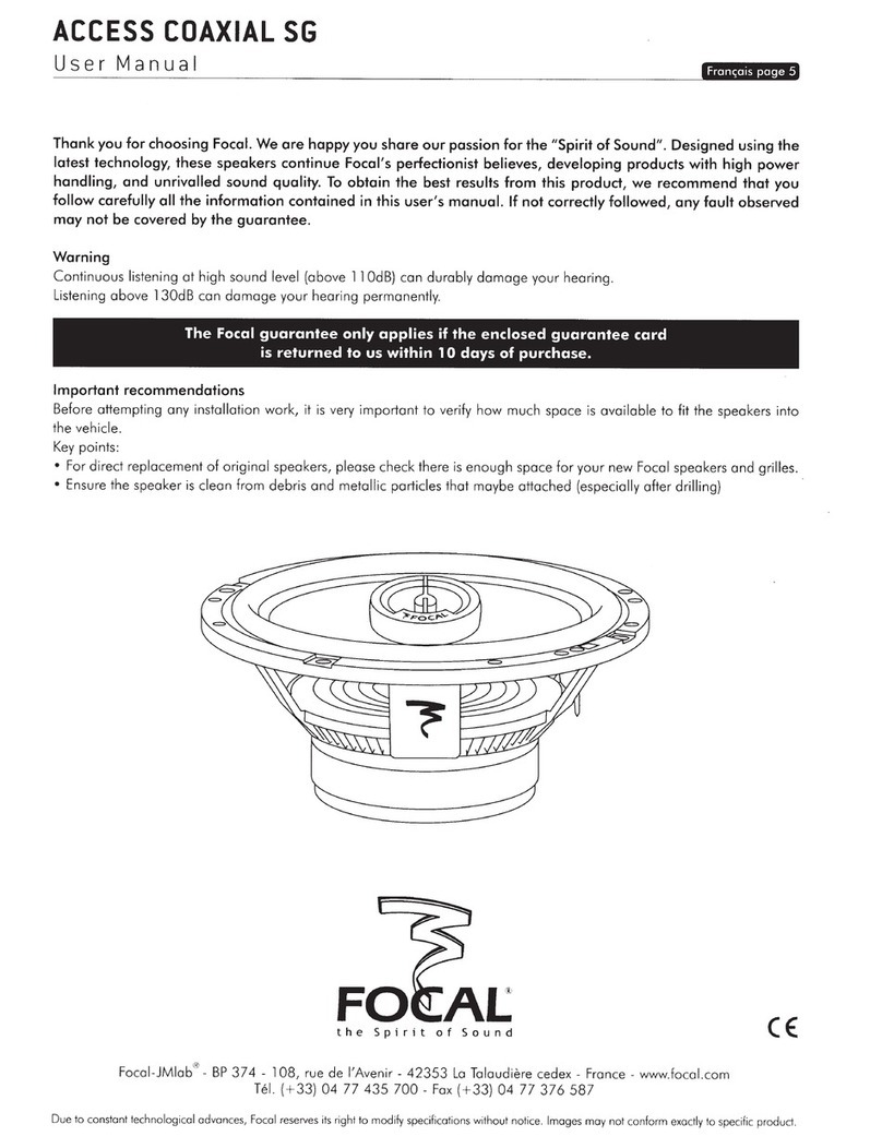 Focal ACCESS COAXIAL SG User manual