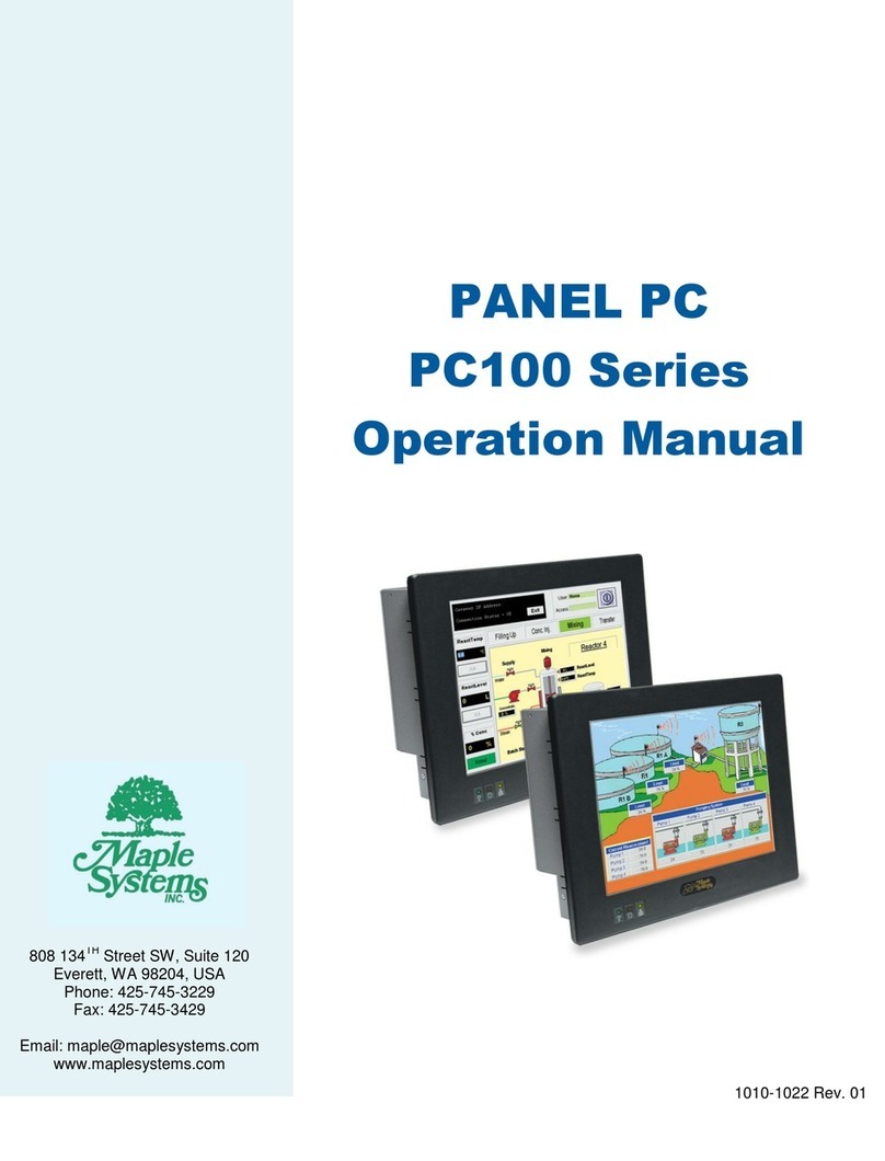 Maple Systems PC100 Series Operation manual