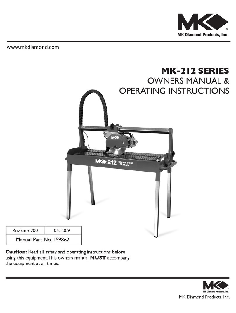 MK Diamond Products MK-212 Series Owner's manual & operating instructions