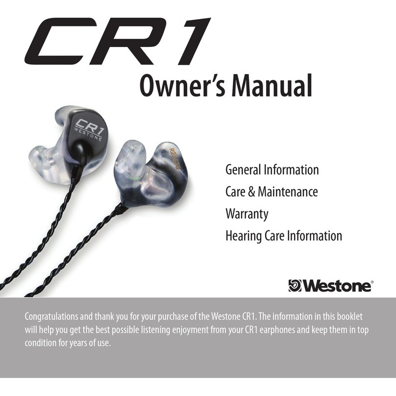Westone CR1 owner's manual
