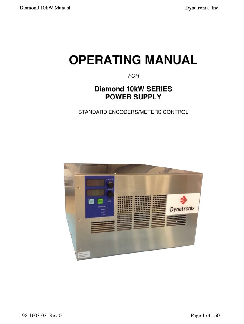 Dynatronix Diamond 10kW Series operating manual
