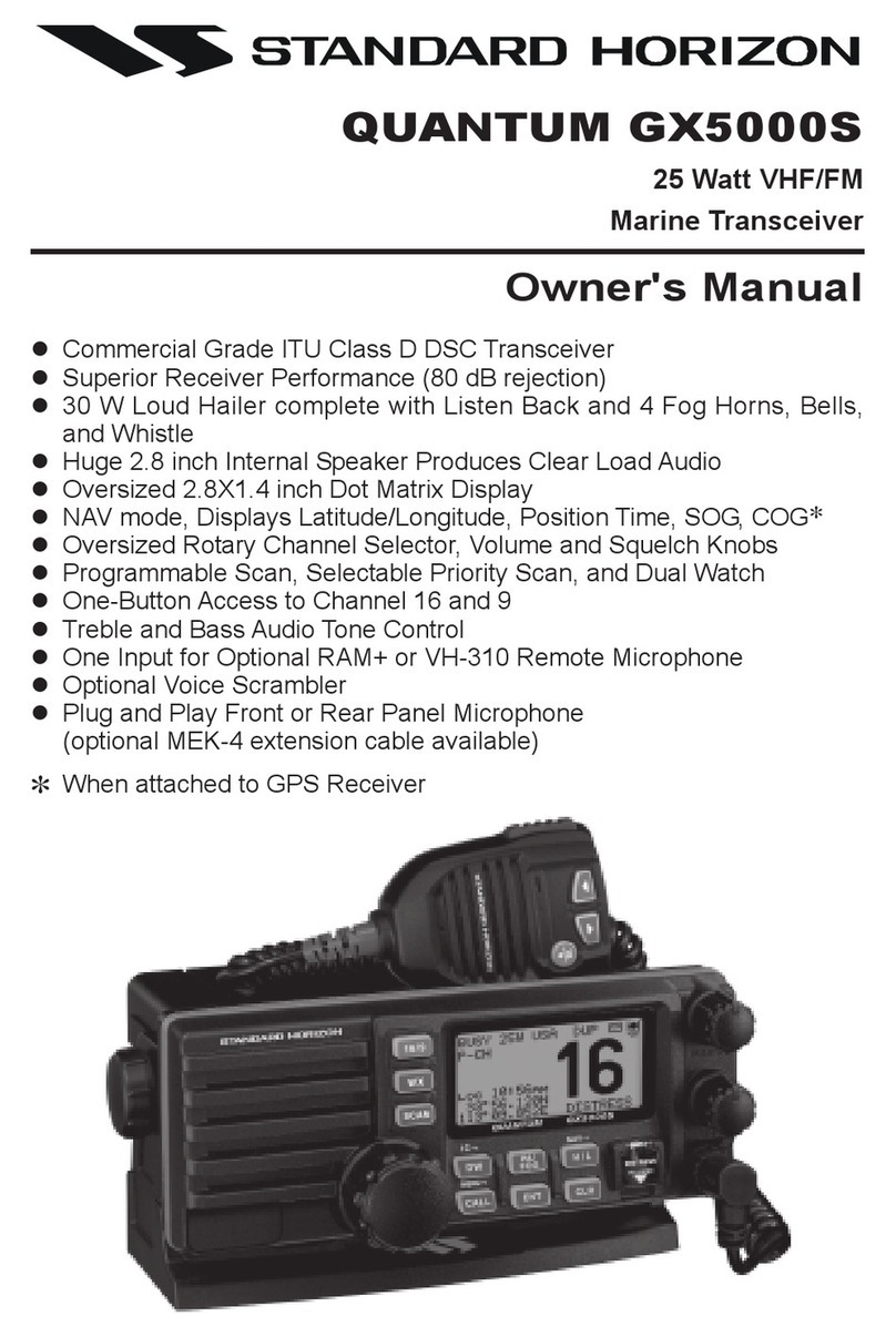 Standard Horizon Quantum GX5000S owner's manual