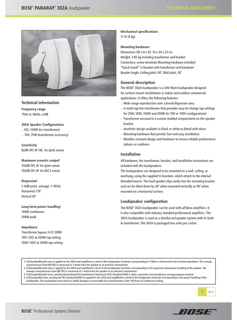 Bose 302 A Instruction Manual