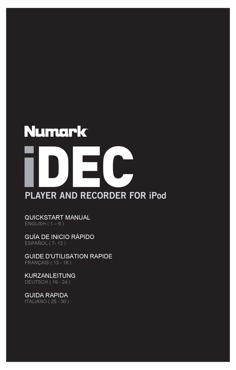 Numark iDEC Instruction manual