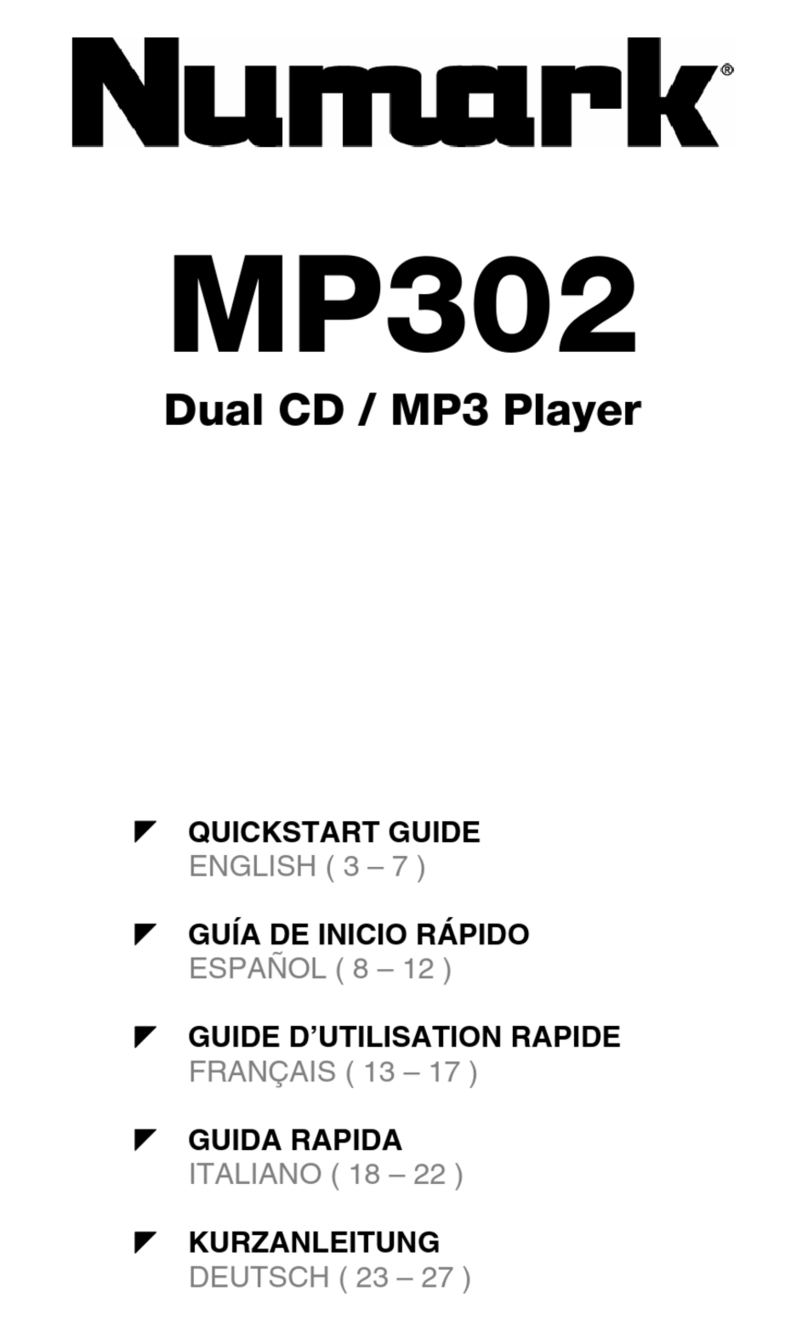 Numark MP302 User manual
