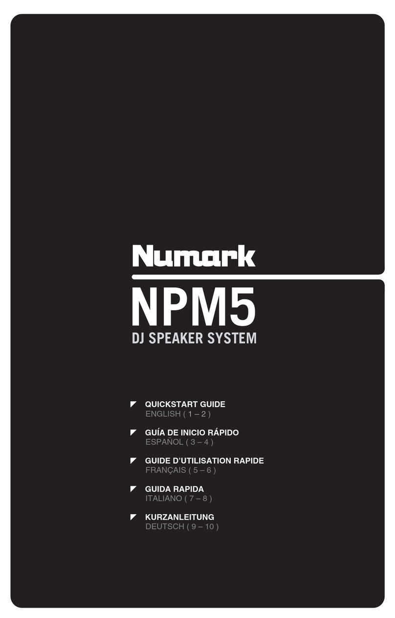 Numark NPM5 quick start guide