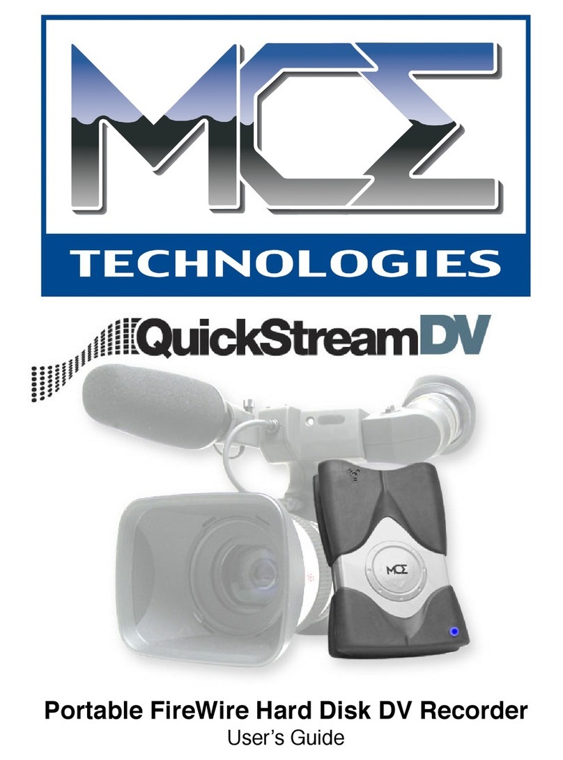 MCE Technologies QuickSteamDV user guide