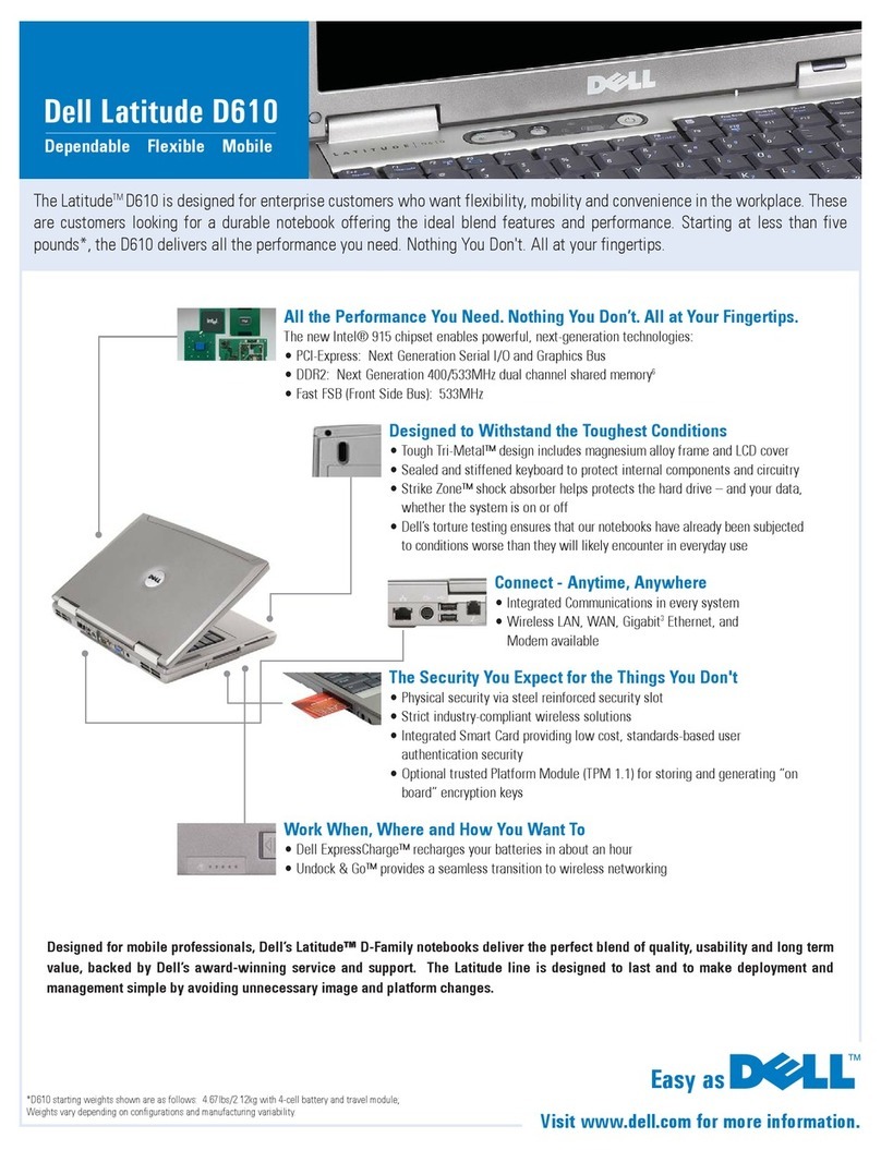 Dell LATITUTE D610 User manual