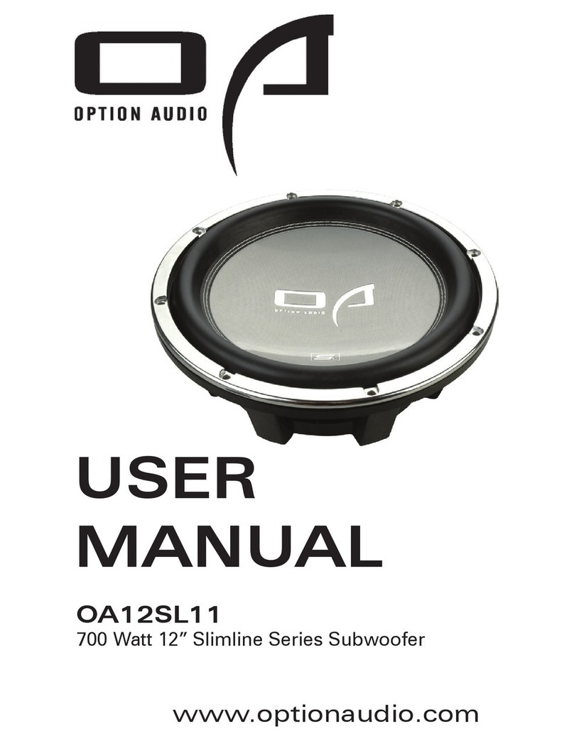 Option Audio OA12SL11 user manual