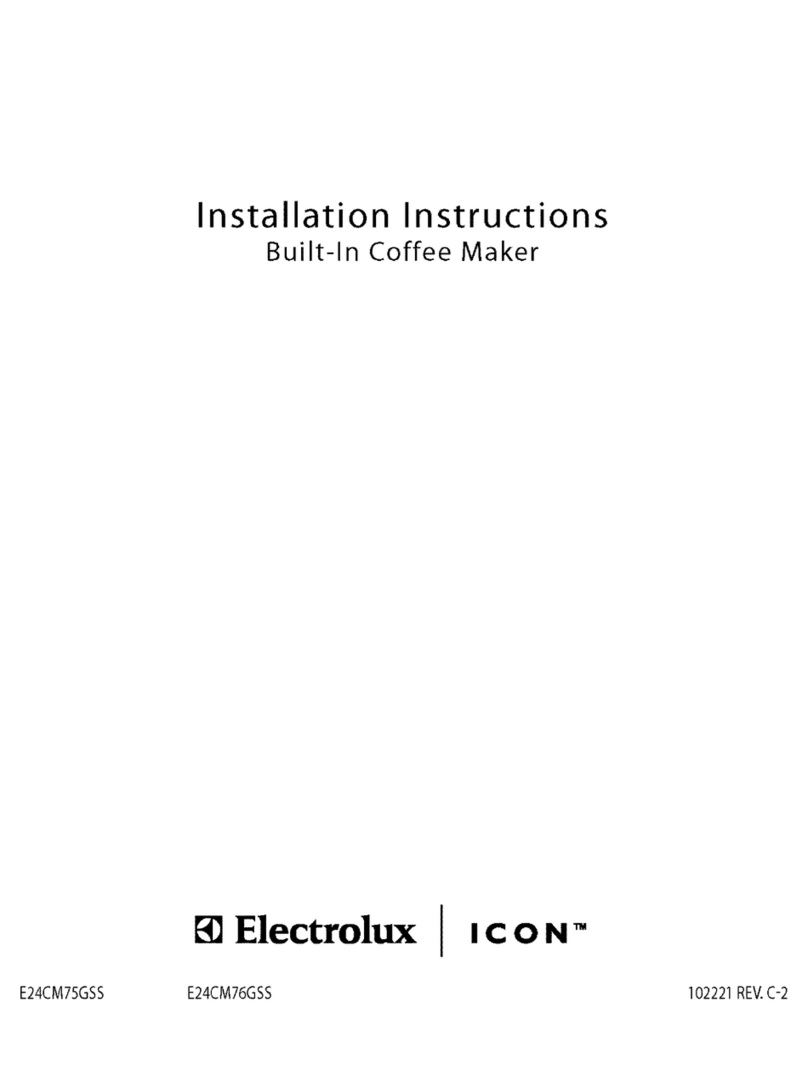 Electrolux E24CM75GSS - Water Reservoir 24 Inch Coffee... User manual