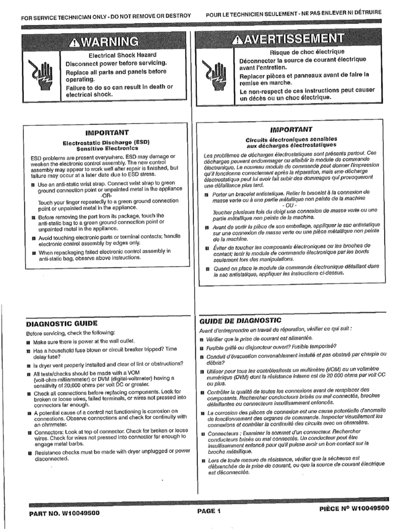 Maytag EPIC Z MGD9800TK0 Service manual