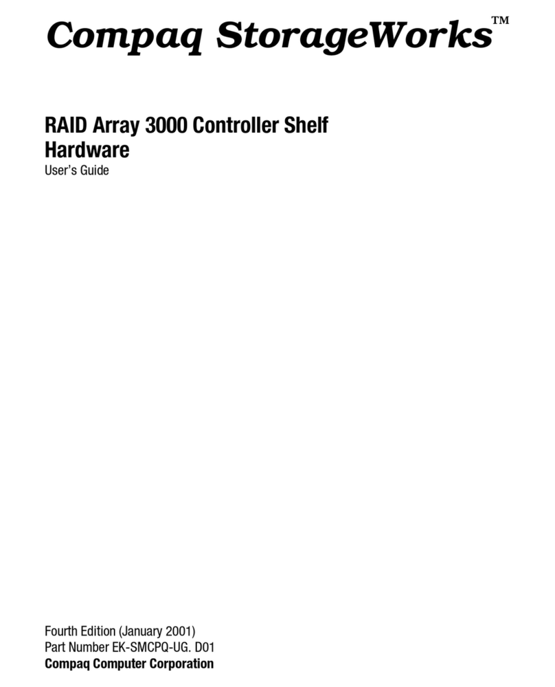 Compaq StorageWorks TM RAID Array 3000 Pedestal Storage... User manual