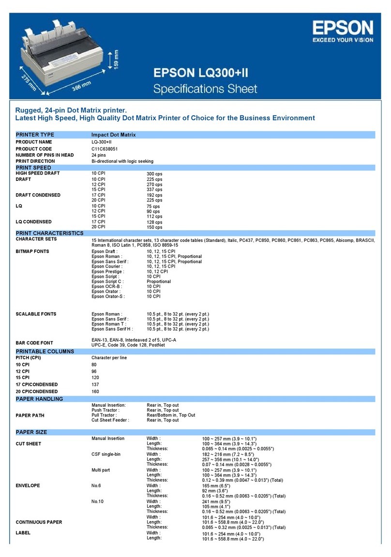 Epson LQ-300+II User manual